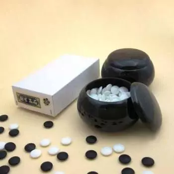 Go stone Go bowl легко из пластика Go bowl черный и твердый стеклянный новый Go stone сливовый 8 мм набор, играть, (приблизительно. толстый) чёрный