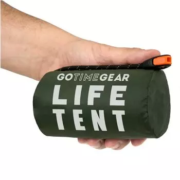 Go Time Gear Life Tent Аварийное убежище для выживания на 2 персоны Аварийная палатка Палатка для выживания Аварийное убежище Трубчатая палатка для выживания Брезент с выживанием