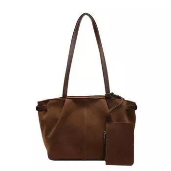 Go To Work Trend Commuter Tote Bag Retro Fashion Casual Shoulder Женская сумка коричневый