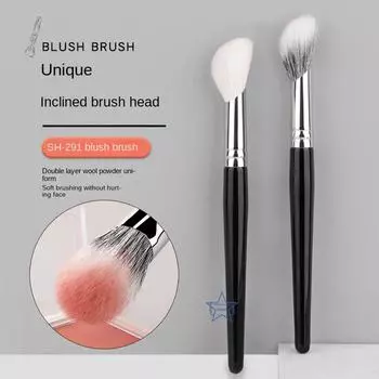 Goat Hair Blusher Brush Fingertip Aplication Stippling Powder Blusher Makeup Brushes Blush Makeup Tools SH-291