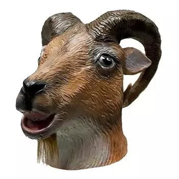Goat latex mask, party dance mask One size коричневый