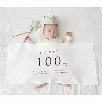 Гобелен 100-дневный праздник 100-дневный праздник День рождения Детское украшение Декоративная роскошная ткань Простой юбилей Дети (100 дней)