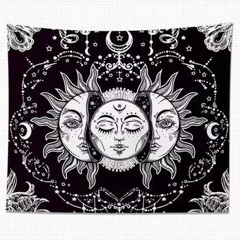 Гобелен Бог Солнца Искусство Тотем Украшения Дома Гостиная Висячий Фон Ткань 100x75cm