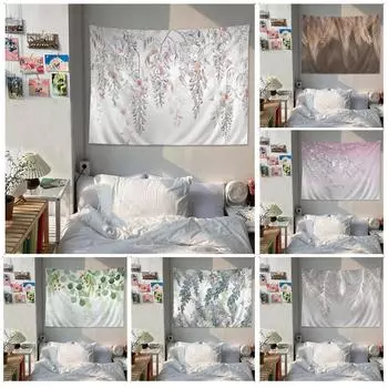 Гобелен для гостиной в офисе, простой цветок, плакучая ива, подвесная ткань, украшение на стену дома, гобелен 100x75cm