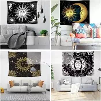 Гобелен для спальни, богемная декоративная ткань, фон для гостиной, ткань, домашний настенный гобелен 95x75cm