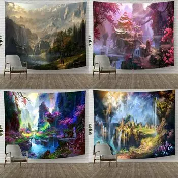 Гобелен для спальни, подвесная ткань для гостиной, ткань для украшения гостиной, настенный ковер, настенная подвеска 95x75cm