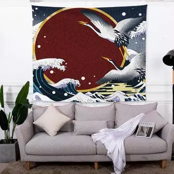 Гобелен для спальни, тотем Дракона и Феникса, подвесная ткань, фоновая ткань для гостиной, ткань для украшения дома 100cm*150cm