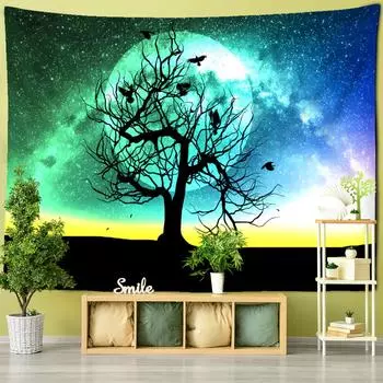 Гобелен «Древо жизни» настенный психоделический колдовство хиппи Тапиз Богемия ТВ фон домашний декор 95x70cm
