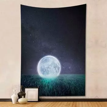 Гобелен красивое звездное небо луна украшение комнаты домашняя жизнь настенный фон ткань 100x75cm