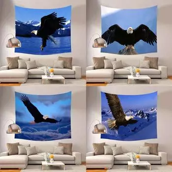 Гобелен «Летящий орел» Украшение для офиса, гостиной, настенный гобелен для дома 100x75cm