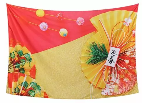 Гобелен ND Новый год С Новым годом Новый Хагоита Кадомацу Журавль Цветущая вишня Слива Первый восход солнца Асахи Японский стиль Японский узор Японский