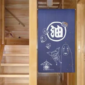 Гобелен Noren Ghibli «Унесенные призраками» Общественная баня Горячий источник Разделитель комнаты Повязка на глаза Ширина 85 x Длина 150 см Синий 10547 синий