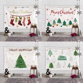 Гобелен Рождественская сосна Украшение Подвесная ткань Праздничный фон Ткань Атмосфера Настенный гобелен 100x75cm