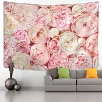 Гобелен с цветочным растением, настенный Гобелен в богемном стиле, художественный фон для комнаты, спальни, украшение для дома 100x75cm