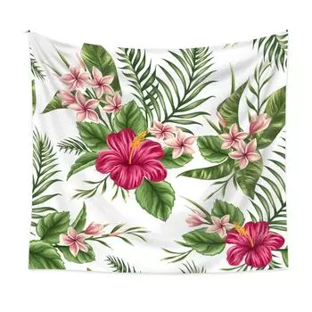 Гобелен с цветочными растениями, винтажный гобелен с травами, гобелен с дикими цветами, настенный гобелен с природными пейзажами для декора гостиной 100x75cm