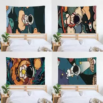 Гобелен с изображением астронавта, украшение для офиса, гостиной, настенный гобелен для дома 100x75cm