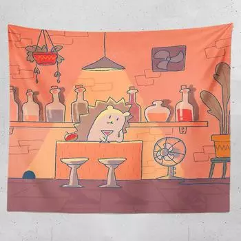 Гобелен с изображением маленьких животных, богемный кавайный аксессуар, гобелен для комнаты, кавайные аксессуары, настенный тканевый гобелен для комнаты 100x75cm