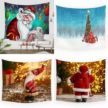 Гобелен с изображением Санта-Клауса в канун Рождества, Нового года, красивый гобелен для спальни, гостиной, Tapiz 100x75cm