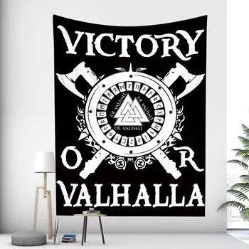 Гобелен с мистическими символами викингов, карты Таро, настенный гобелен, психоделическая сцена, украшение для колдовства, домашний декор для спальни 100X75CM