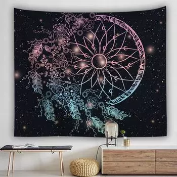 Гобелен с перьями, фоновая ткань, украшение для гостиной, картина, настенный ковер для спальни, подвесная ткань для комнаты 100-150