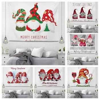 Гобелен с рисунком Санта-Клауса для дома, спальни, гостиной, настенного украшения, рождественский гобелен 100x75cm