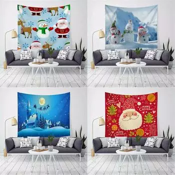 Гобелен с рисунком Санта-Клауса для дома, спальни, гостиной, настенного украшения, рождественский гобелен 100x75cm