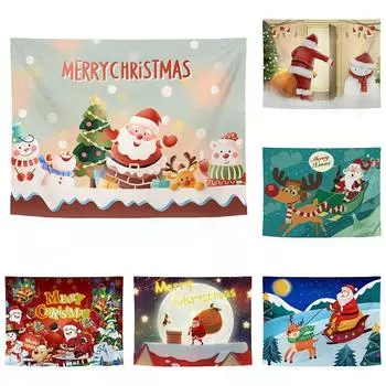 Гобелен с рисунком Санта-Клауса для дома, спальни, гостиной, настенного украшения, рождественский гобелен 100x75cm