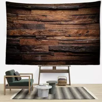 Гобелен с текстурой темного дерева, настенный гобелен, абстрактное искусство, хиппи, тапез, гостиная, домашний декор, фоновая ткань 95x70CM