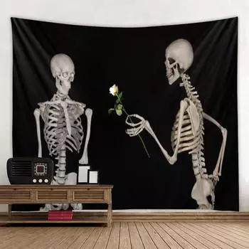 Гобелен серии «Череп», художественное одеяло, занавеска, висит дома, спальня, гостиная, украшение 100x75cm