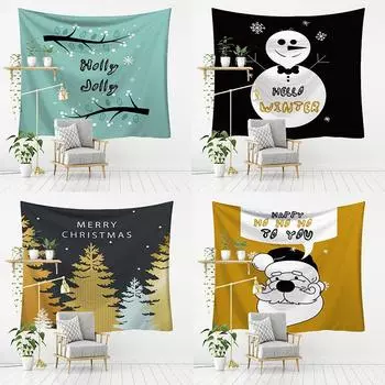 Гобелен Теплый рождественский фон из серии, подвесная ткань, домашняя комната, прикроватная стена, гобелен, скатерть для вечеринки 100x75cm