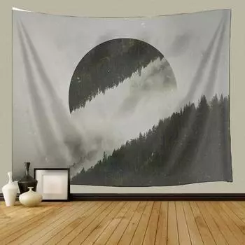 Гобелен «Волшебный лес», весна и осень, природа, водопад, пейзаж, художественная роспись, домашний декор, гобелен, украшения для комнаты, улицы 100X75CM