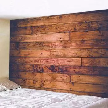 Гобелен в стиле ретро с текстурой древесины, геометрический гобелен, прикроватный настенный богемный фон, ткань, эстетическое украшение для комнаты, домашний декор 100X75CM