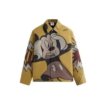 Гобеленовая куртка Kith For Mickey & Friends, унисекс, верхняя одежда кремового цвета KHM010506-701 M