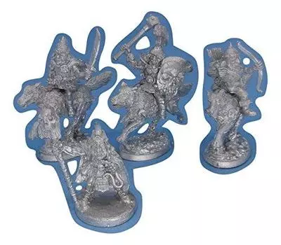 Goblin Wolf Riders Goblin Wolf Cavalry Set Ralpatha Metal Figure 1 Inch Scale (25mm) [Item]