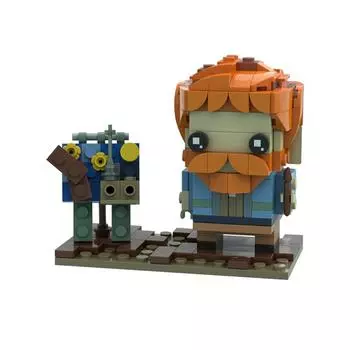 Gobricks MOC Vincent van Gogh Brickheadzs Building Blocks Famous Painter Model Action Figures Construct Bricks Toy Children Gift