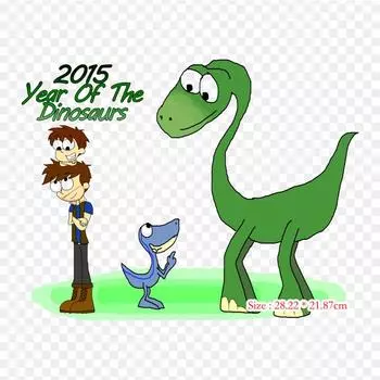 Год динозавра, динозавр, брахиозавр, термопереносная печать, виниловые нашивки, наклейки для одежды, аппликации «сделай сам», моющиеся нашивки