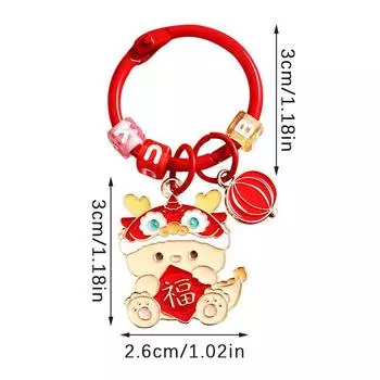 Год Дракона, металлический кулон, креативный милый брелок с драконом, сплав, брелок для ключей от автомобиля, сумка, подвески, украшение, подвесной орнамент
