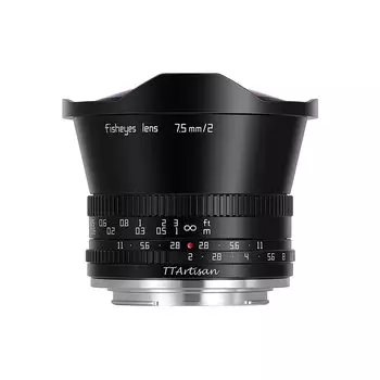 Год гарантии TTArtisan Fisheye Lens с большой апертурой и ручной фокусировкой для камеры Canon RF Mount EOS R RP R5 R6 [2 в комплекте] 7,5 мм F2.0