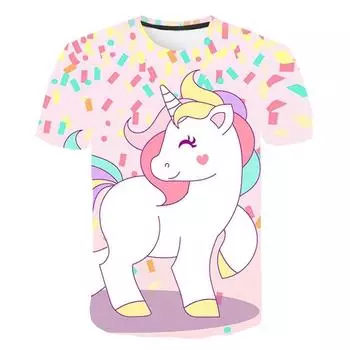 Год, лето, новый стиль, яркий милый стиль, детская одежда оверсайз для девочек в стиле Харадзюку, повседневная удобная одежда с короткими рукавами, От 4 до 14 лет 160