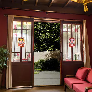 Год Наклейка на дверь Китайский дракон Наклейки на стену Благословение Слово Фото Реквизит