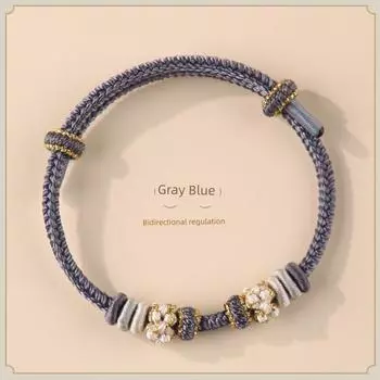 Год рождения Ремешок для переноски Полуфабрикаты Носить Трансферные бусины Съемный Плетеный вручную Шнур Узел «Цветок персика» Браслет из красного шнура