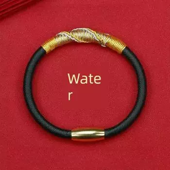 Год рождения Узел Панлун Пять элементов Несущий ремень 2025 Тайсуй Красная веревка Браслет Женский Мужской Змея Дракон Обезьяна Тигр Свинья Амулет 17cm Black]