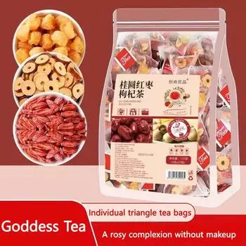 Чай Goddess Tea с корицей, красным фиником и ягодами годжи в пакетиках 125 г. Чай для отбеливания красоты 125G/BAG
