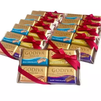 GODIVA 4 шт. x 12 пакетов Красная лента в индивидуальной упаковке Маленький подарок Спасибо Поздравления Пенсионный перевод Спасибо за вашу помощь (Годива)