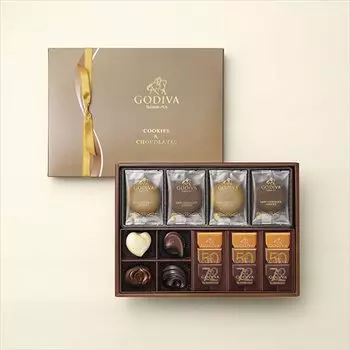 GODIVA Cookie Chocolate Assortment cookies 13 & (8 / chocolates)