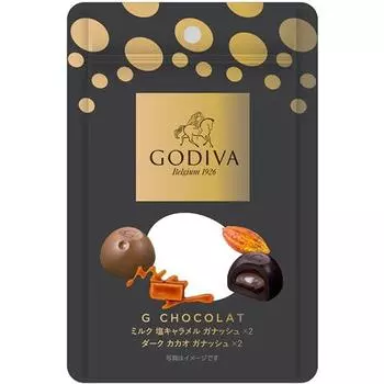 GODIVA Godiva G Chocolat 4pcs (Salted Caramel/Dark)An assortment of milk salted caramel ganache acc An assortment of milk salted caramel ganache accen 1