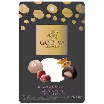 GODIVA Godiva G Шоколад 4 шт. (Сладкий картофель/Монблан)В ассортимент входит темный сладкий картофель, который в В ассортимент входит темный сладкий картофель, который в 1