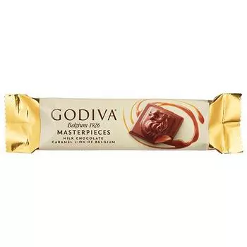 GODIVA Godiva Masterpiece Bar Milk Chocolate Caramel 32 гМягкая и гладкая карамель, покрытая ароматным молоком Мягкая и гладкая карамель, покрытая ароматным молоком 1