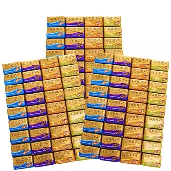 GODIVA Godiva Napolitan 4 вида шоколадного ассорти Costco большая емкость продается отдельно небольшие порции для домашнего использования [108 штук] (108 штук)