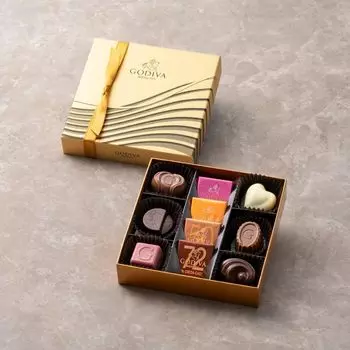Godiva Heart of Gold Collection 10 pieces with gift card Greetings Present Chocolate